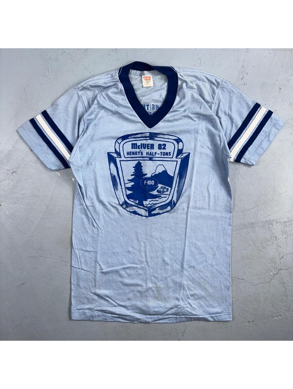 F100 Truck McIver VTG T Shirt Oregon PDX Blue Hamms Yogi Bear Forest Graphic Fun